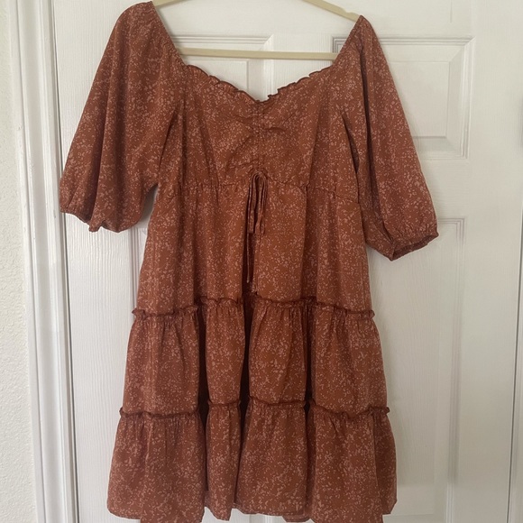 Rust orange Tiered dress - Picture 1 of 4